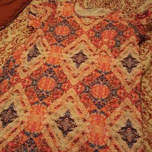 LuLaRoe Chevron Floral Carly